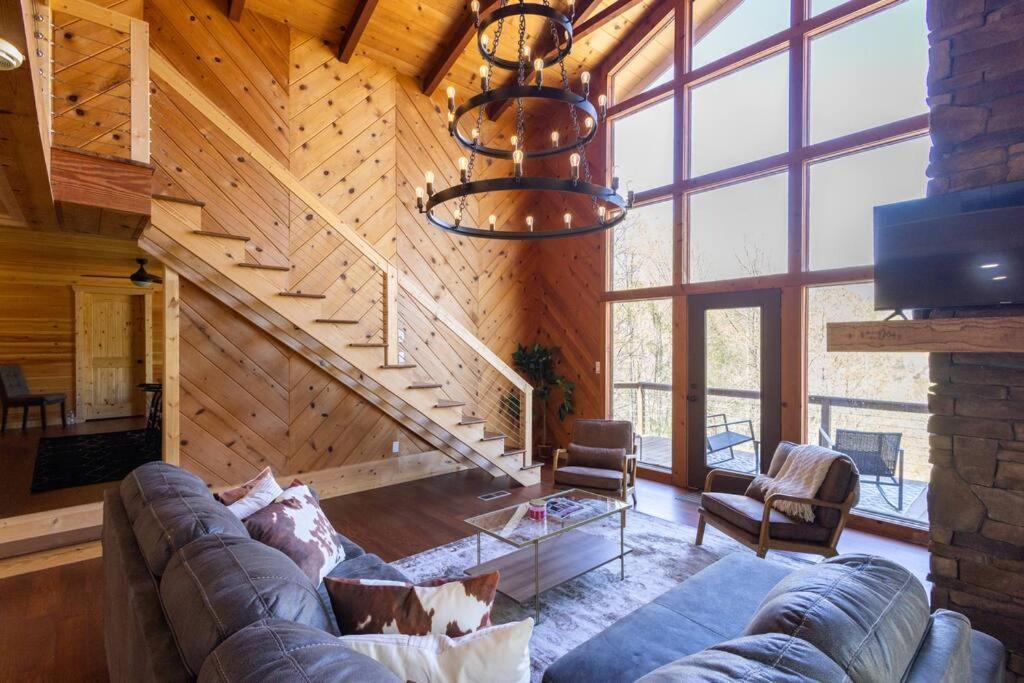 Family Cabin Near Smoky Mtn Entrance Nantahala 罗宾斯维尔 外观 照片